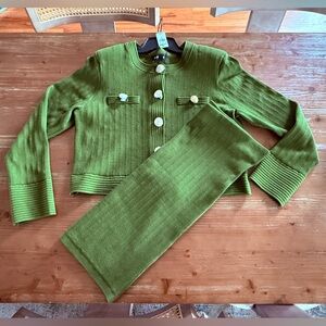 Express Olive Green Military Inspired Skirt Set